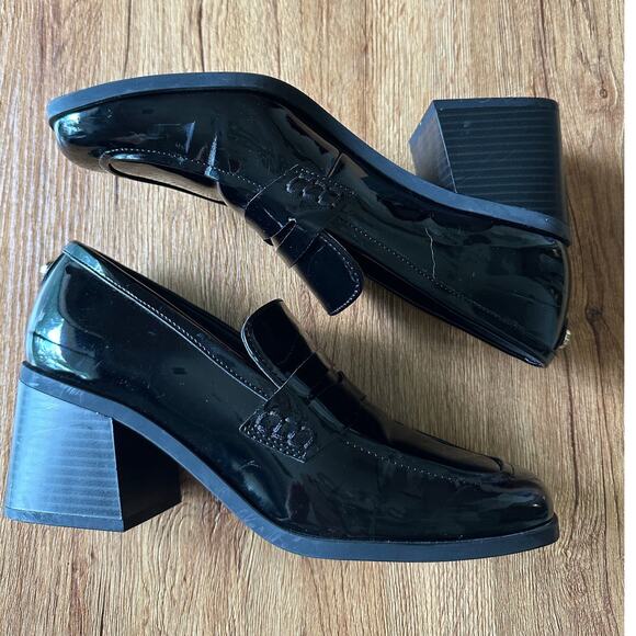 Marc Fisher Women's Black Block Heel Loafers Size 8.5 - Picture 2 of 9